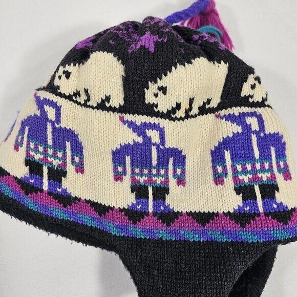 Vintage Turtle Fur Wool Blend Knit Beanie Poppy Gale Vermont USA - Picture 3 of 7